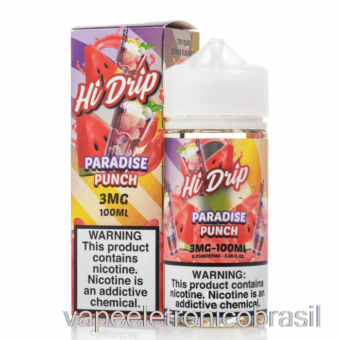 Vape Recarregável Paraíso Punch - E-líquidos Hi-drip - 100ml 3mg